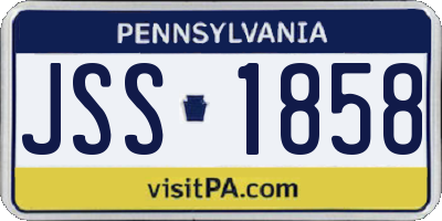 PA license plate JSS1858