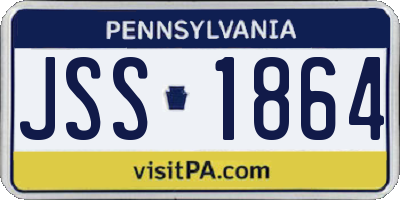 PA license plate JSS1864