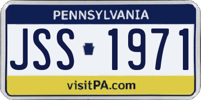 PA license plate JSS1971