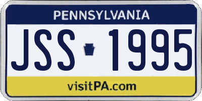 PA license plate JSS1995
