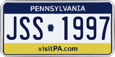 PA license plate JSS1997