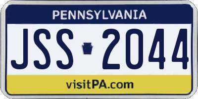 PA license plate JSS2044