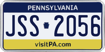 PA license plate JSS2056