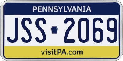 PA license plate JSS2069