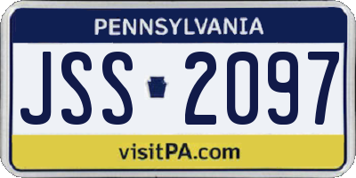 PA license plate JSS2097