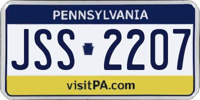 PA license plate JSS2207