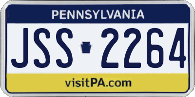 PA license plate JSS2264