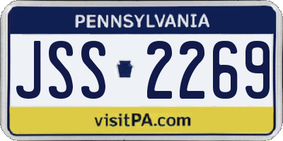 PA license plate JSS2269