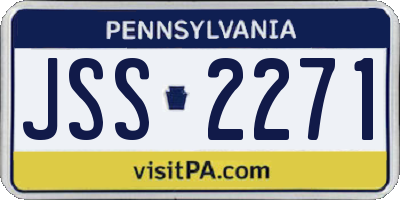 PA license plate JSS2271