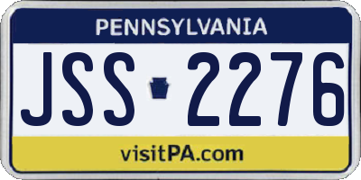 PA license plate JSS2276