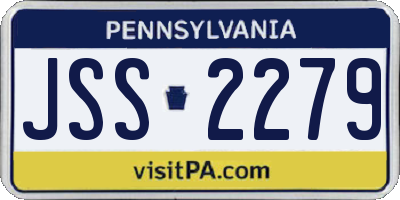 PA license plate JSS2279