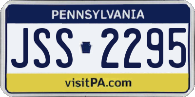 PA license plate JSS2295