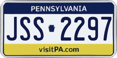PA license plate JSS2297