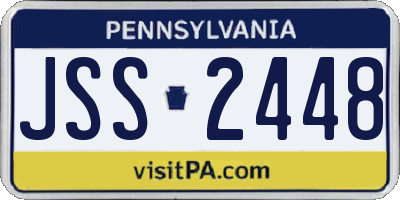 PA license plate JSS2448
