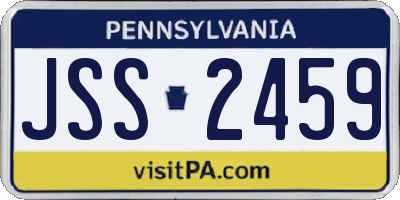 PA license plate JSS2459