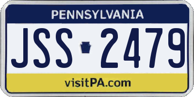 PA license plate JSS2479