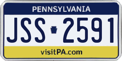 PA license plate JSS2591