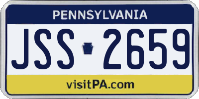 PA license plate JSS2659