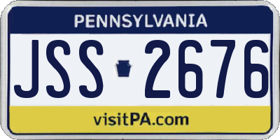 PA license plate JSS2676