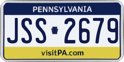 PA license plate JSS2679