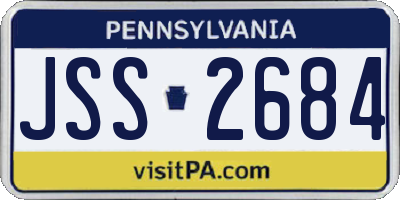 PA license plate JSS2684