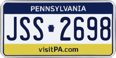 PA license plate JSS2698