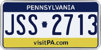 PA license plate JSS2713