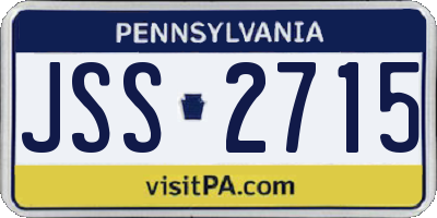 PA license plate JSS2715