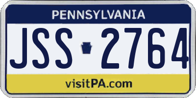 PA license plate JSS2764