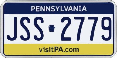 PA license plate JSS2779