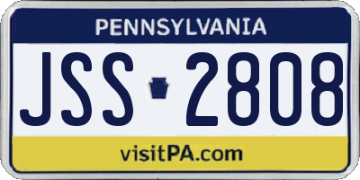 PA license plate JSS2808