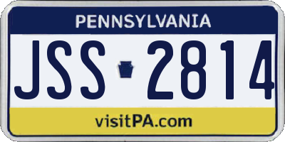 PA license plate JSS2814
