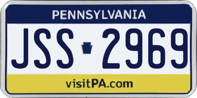 PA license plate JSS2969