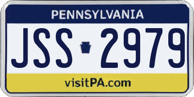 PA license plate JSS2979
