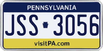 PA license plate JSS3056