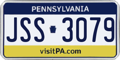 PA license plate JSS3079