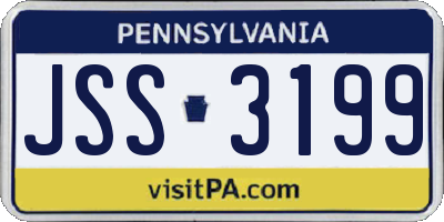 PA license plate JSS3199