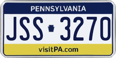 PA license plate JSS3270
