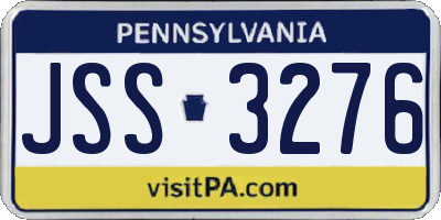 PA license plate JSS3276