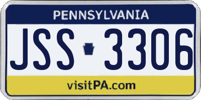 PA license plate JSS3306