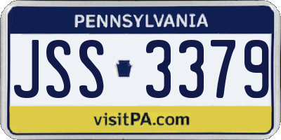 PA license plate JSS3379