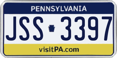 PA license plate JSS3397