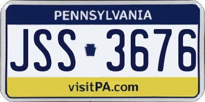 PA license plate JSS3676