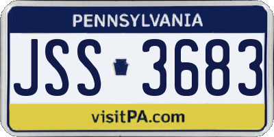 PA license plate JSS3683