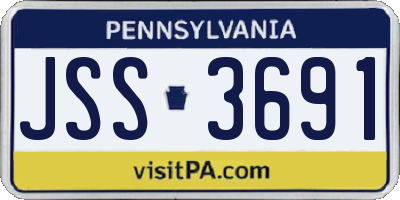 PA license plate JSS3691