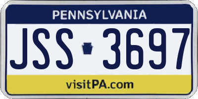 PA license plate JSS3697