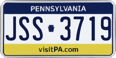 PA license plate JSS3719