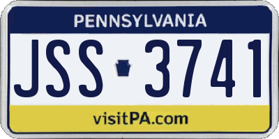 PA license plate JSS3741
