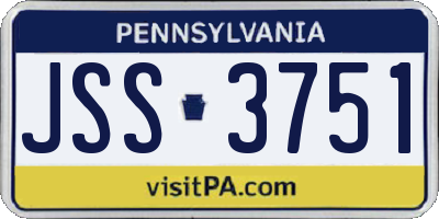 PA license plate JSS3751