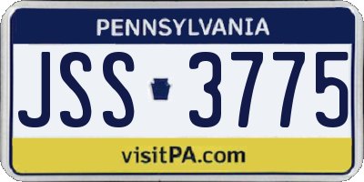 PA license plate JSS3775